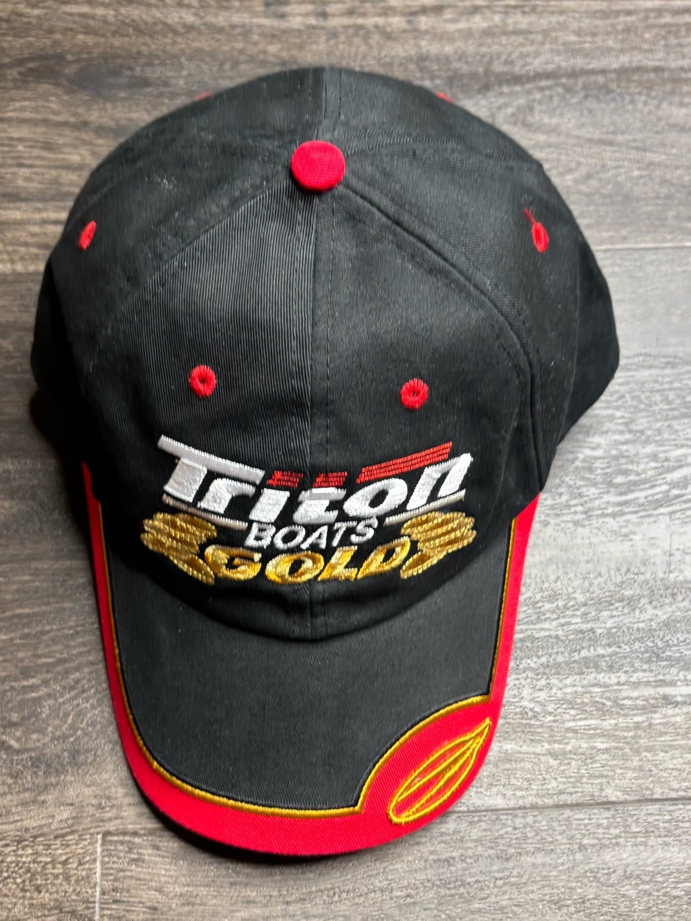 Triton Boats Gold Fishing Strap Back Hat